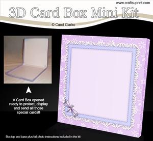 Dragonflies & Lace 5 x 5 Square Card Box Mini Kit