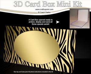 Zebra Stripes Dl Card Box Mini Kit