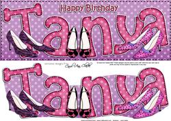 Birthday Tanya Large Dl Quick Card 3D Decoupage