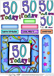 50th Birthday Quick Card with Pyramage