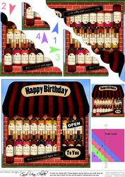 Little Wine Shop Scallop Corner Side Stacker Topper