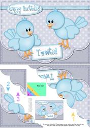A5 Little Birdie Felties Scallop Corner Side Stacker