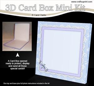 Dragonflies & Lace 5 x 5 Square Card Box Mini Kit