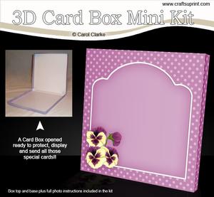 Pansies 5 x 5 Square Card Box Mini Kit