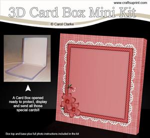 Pretty Violas & Lace 4 x 4 Square Card Box Mini Kit