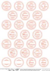 Round Greetings Text Plates