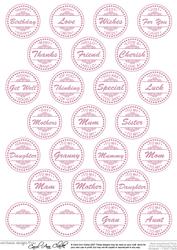 Round Greetings Text Plates