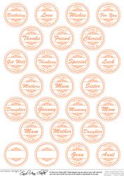 Round Greetings Text Plates