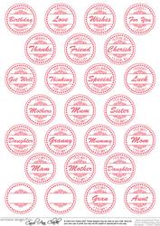 Round Greetings Text Plates