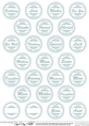 Round Greetings Text Plates