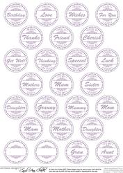 Round Greetings Text Plates