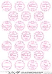 Round Greetings Text Plates