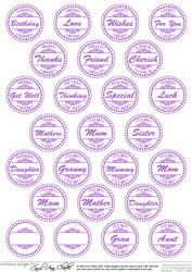 Round Greetings Text Plates