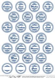 Round Greetings Text Plates
