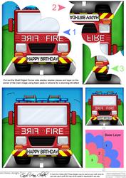Fire Engine Circle Pyramage Topper