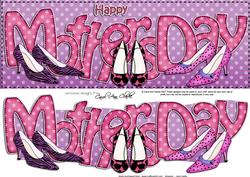 Large Dl Mothers Day Shoes Quick Card 3D Decoupage