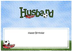 Birthday Husband Football Large Dl Matching Insert