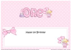 1st Birthday Large Dl Matching Large Dl Insert