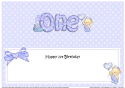 1st Birthday Large Dl Matching Large Dl Insert