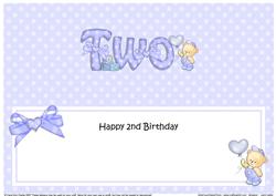 2nd Birthday Large Dl Matching Large Dl Insert
