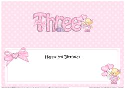 3rd Birthday Large Dl Matching Large Dl Insert