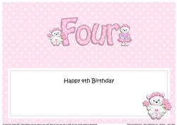 4th Birthday Large Dl Matching Large Dl Insert