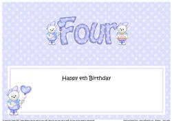 4th Birthday Large Dl Matching Large Dl Insert