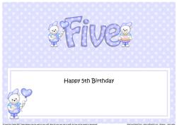 5th Birthday Large Dl Matching Large Dl Insert