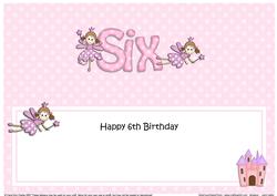 6th Birthday Large Dl Matching Large Dl Insert