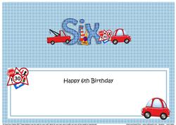 6th Birthday Large Dl Matching Large Dl Insert