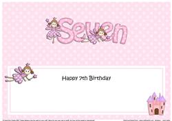 7th Birthday Large Dl Matching Large Dl Insert