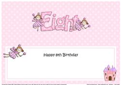 8th Birthday Large Dl Matching Large Dl Insert