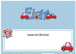 8th Birthday Large Dl Matching Large Dl Insert