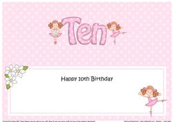 10th Birthday Large Dl Matching Large Dl Insert