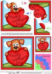 Rusty Dog's Mothers Day Heart Shell Edged Side Stacker