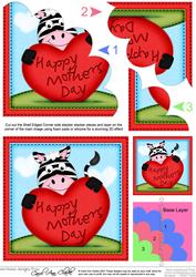 Debra Zebra's Mothers Day Heart Shell Edged Side Stacker