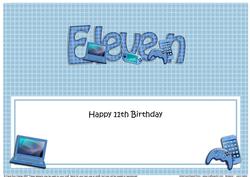 11th Birthday Large Dl Matching Large Dl Insert
