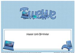 12th Birthday Large Dl Matching Large Dl Insert