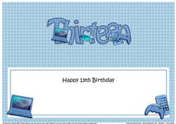 13th Birthday Large Dl Matching Large Dl Insert