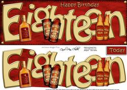 18th Birthday Large Dl Quick Card N 3D Decoupage