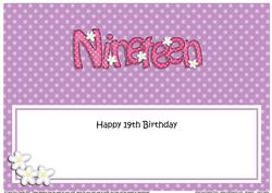 19th Birthday Large Dl Matching Large Dl Insert