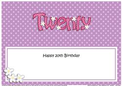 20th Birthday Large Dl Matching Large Dl Insert