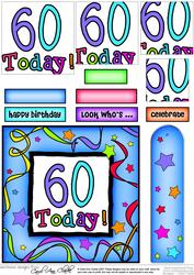 60th Birthday Quick Card with Pyramage