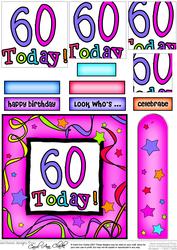 60th Birthday Quick Card with Pyramage