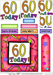 60th Birthday Quick Card with Pyramage