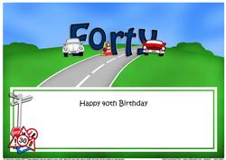 40th Birthday Large Dl Matching Large Dl Insert