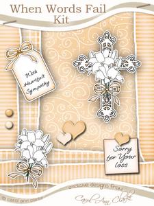 When Words Fail Kit Gold with Step by Step Decoupage