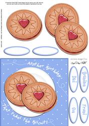 Jammy Dodgers Biscuits Birthday Quick Card N 3D Decoupage