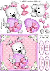 Jess the Westie's Easter Egg Quick Card N 3D Decoupage