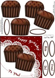 Birthday Chocolates Quick Card N 3D Decoupage